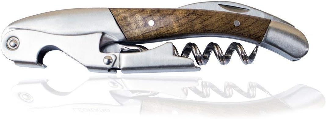 Kellnermesser - Premium Korkenzieher | Profi Sommeliermesser (Weinöffner) hochwertige Edelstahl & Ho
