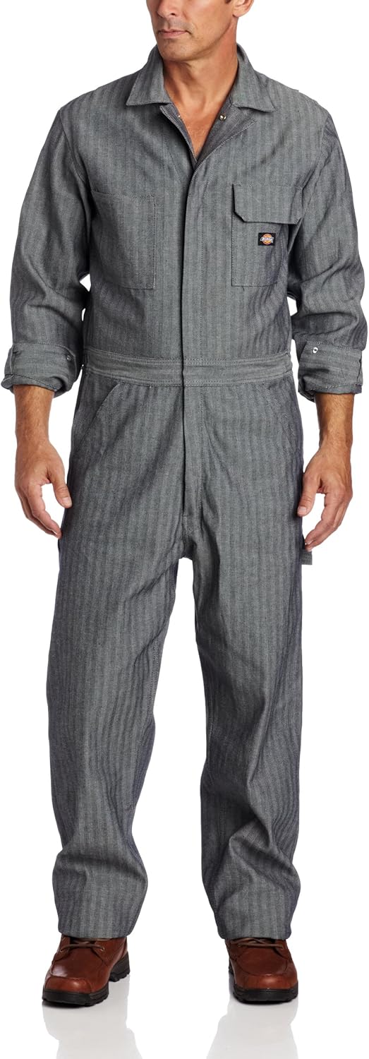 Dickies Gestreifter Overall für Herren, gross und hoch, Fischer-Motiv, M