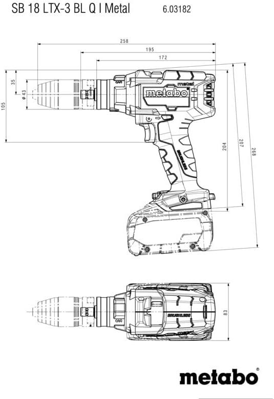 SB 18 LTX-3 BL Q I Metal*Ak.-SchlagbTV00