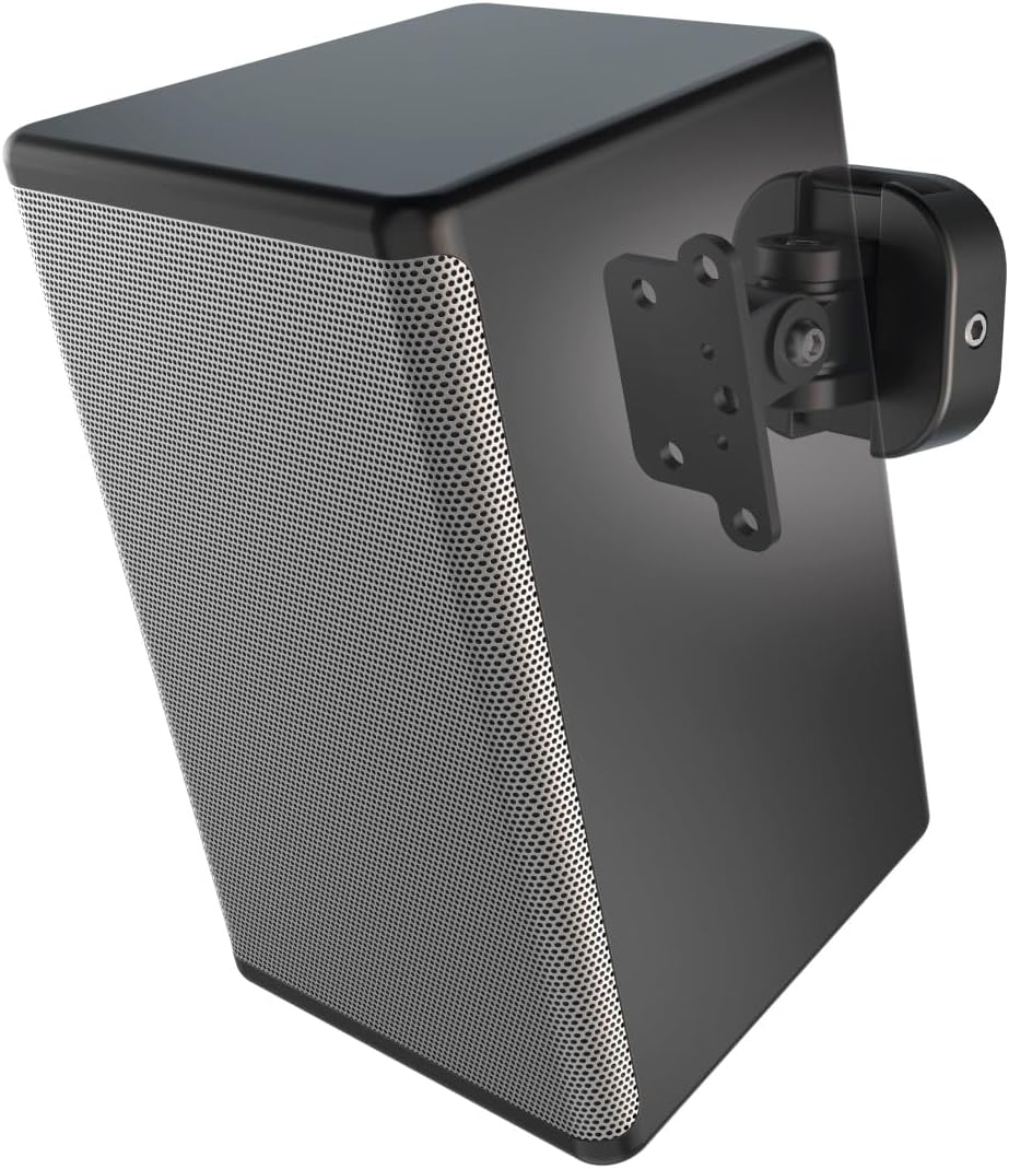 Hama Universal Lautsprecher-Wandhalterung, voll beweglich (neigbar/schwenkbar/360° drehbar, Boxenhal