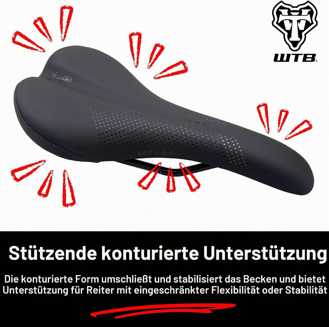 WTB Volt schmaler Cromoly Sattel schwarz (W065-0583) Narrow Cromoly / Schwarz, Narrow Cromoly / Schw