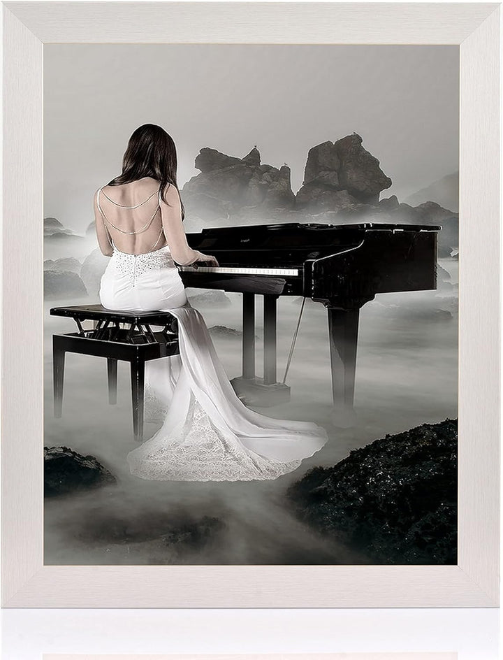 rahmengalerie24 Bilderrahmen 70x100 cm New Rio Rahmen alu Holz Acrylglas ohne Passepartout Portraitr