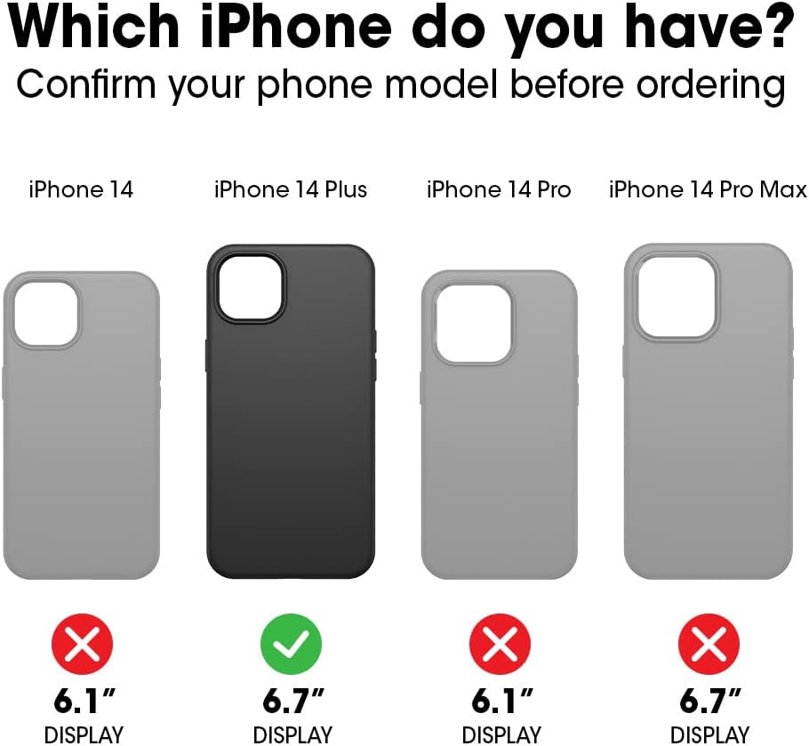OtterBox Schutzhülle für iPhone 14 Plus (nur) OtterGrip Symmetry Serie – Pfirsiche (orange), integri