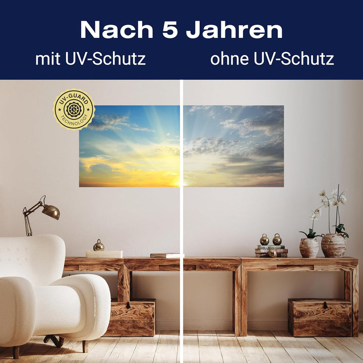 wandmotiv24 Leinwandbild Sonnenaufgang Natur 100x40cm (BxH) Bilder auf Leinwand, Dekoration Wohnung