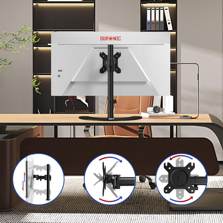 Duronic DM25D1 Monitor-Standfuss/Monitor-Erhöhung/Monitorhalterung/Tischständer für einen LCD und LE