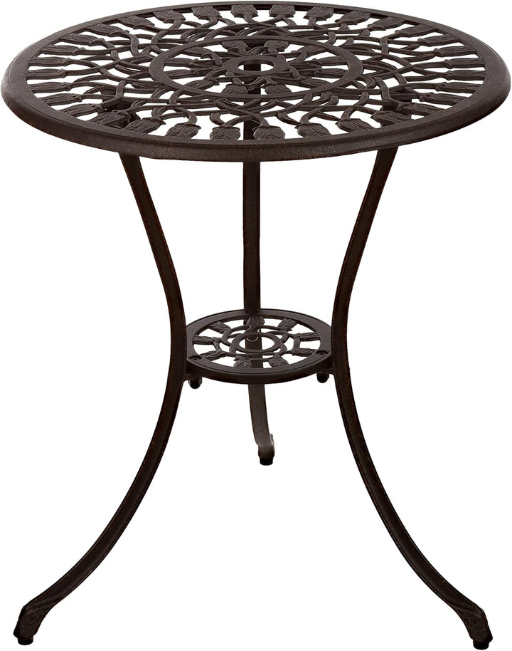Tisch Set 152405C1551 stabiles Gartenmöbel Set Balkonset Bistroset Aluminium Guss (Antik Bronze), An