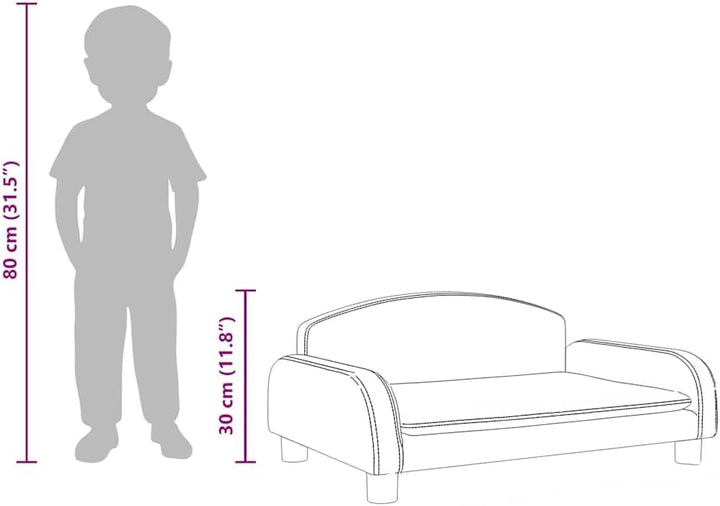 vidaXL Kindersofa, Couch für Kinder, Kindercouch mit runden Kanten, Kindersessel Minisofa Polstersof
