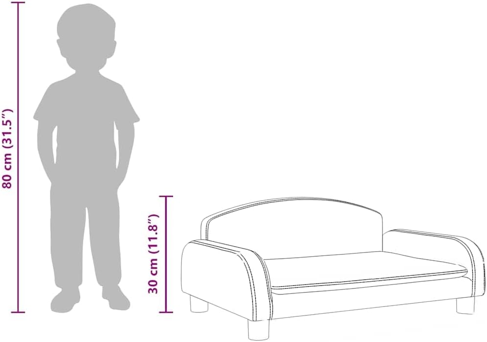 vidaXL Kindersofa, Couch für Kinder, Kindercouch mit runden Kanten, Kindersessel Minisofa Polstersof