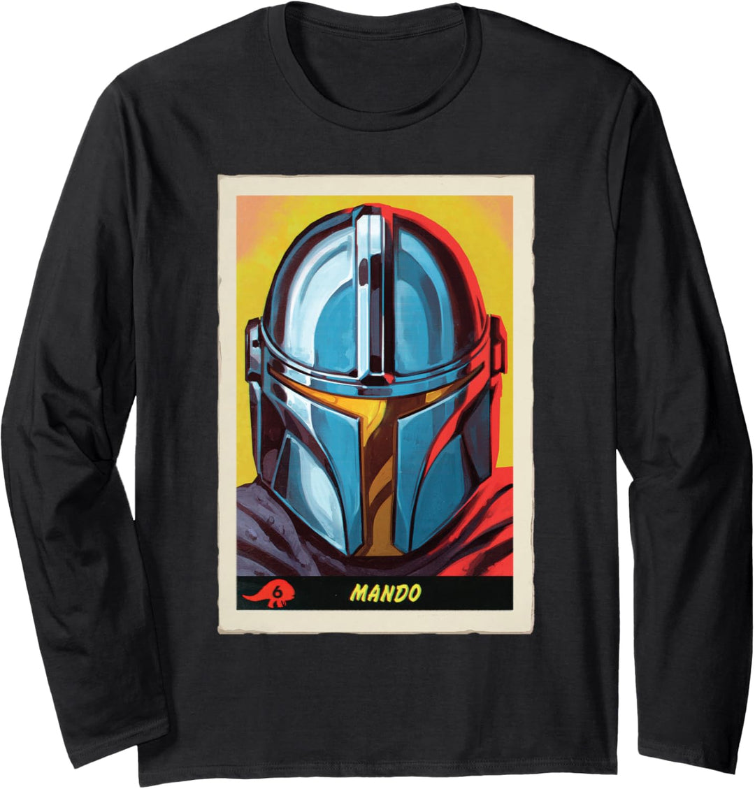 Star Wars The Mandalorian Mando Trading Card Langarmshirt