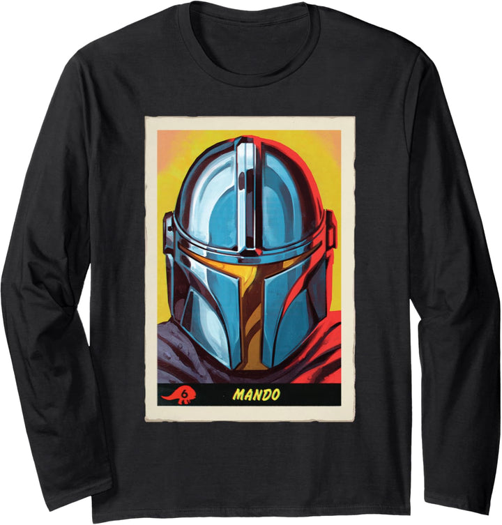 Star Wars The Mandalorian Mando Trading Card Langarmshirt