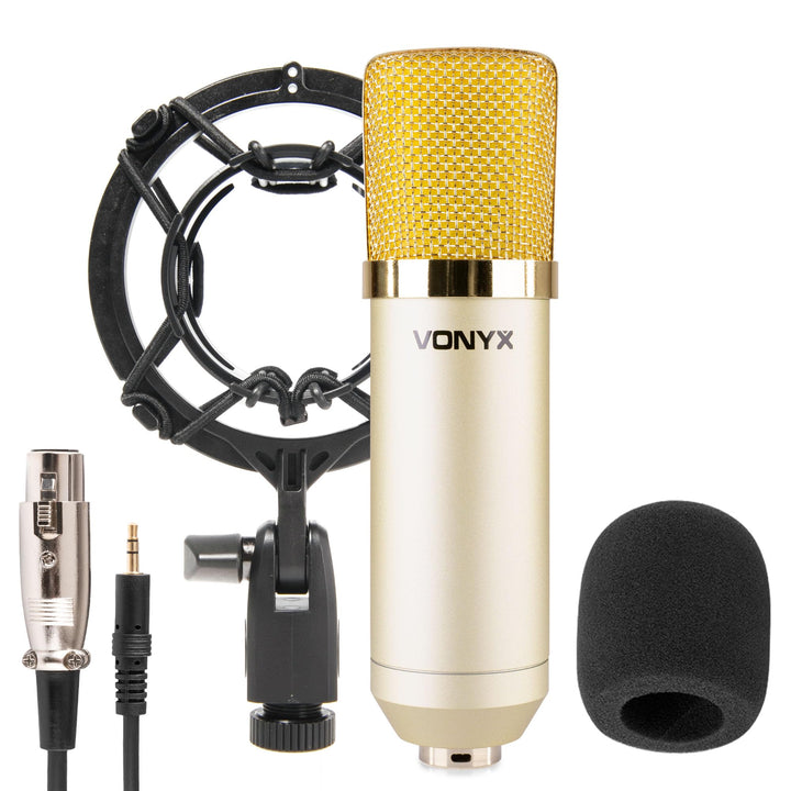 VONYX CM400C Studio Mikrofon - Gaming Mikrofon PC, Streaming Microphone, Mikrofon mit Stossdämpfer H