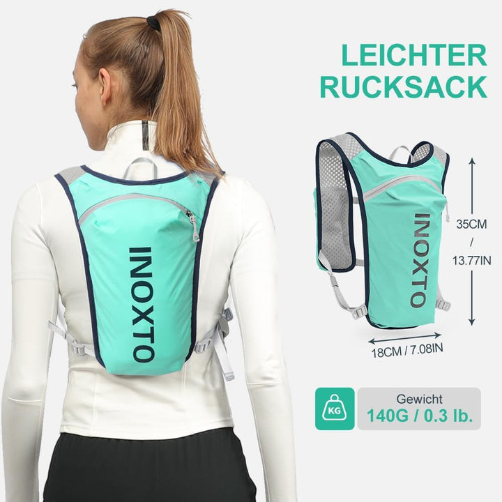 INOXTO Sport Wasserbeutel Weste Mit 1.5l Trinkblasen Running Weste Rucksack FüR Outdoor Wandern Trai