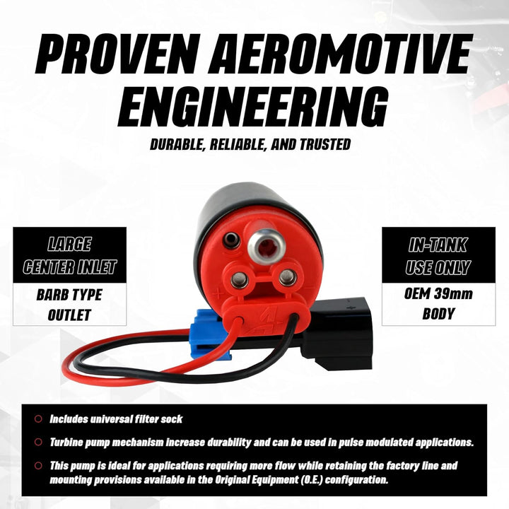 Aeromotive 11540 Kraftstoffpumpe (340 Series Stealth In-Tank, Center Inlet)