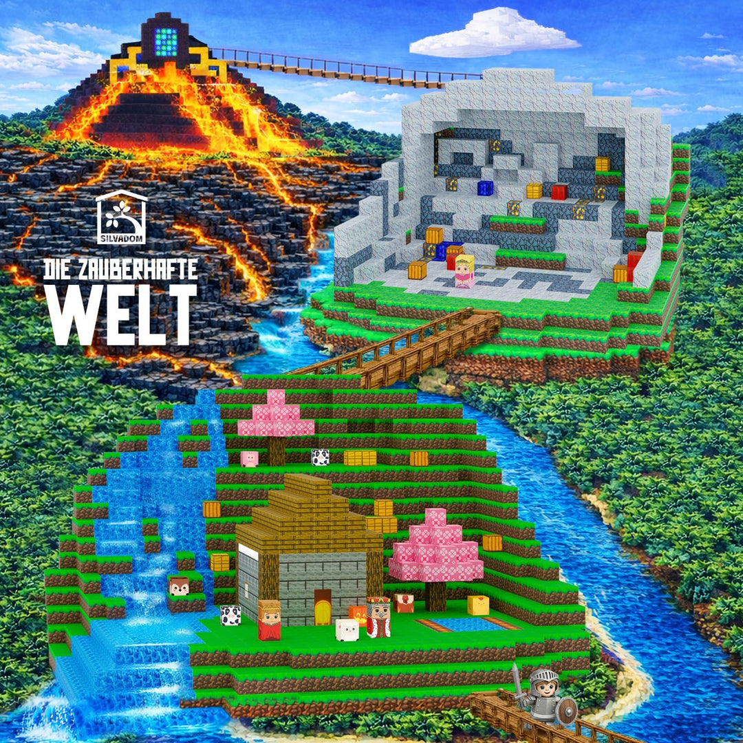 660 Magnetische Bausteine I Magisches Magnetspielzeug Kinder ab 3 Jahre, Pixel Blocks & Magnetic Toy