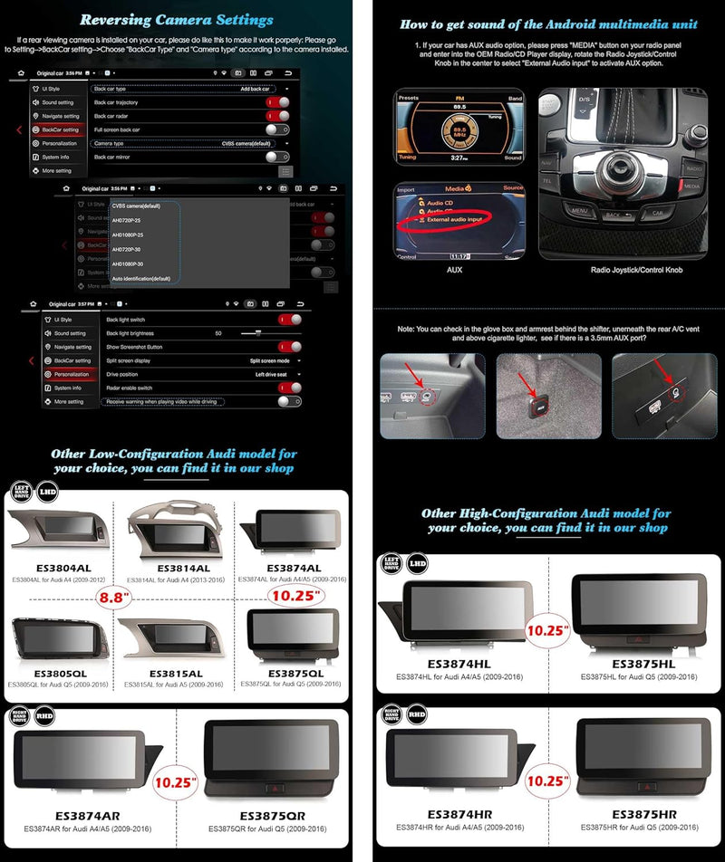 8,8 Zoll 8-Kern Android 12 Autoradio Für Audi A5 2009-2016 Unterstützt GPS Navi Kabellos Carplay IPS