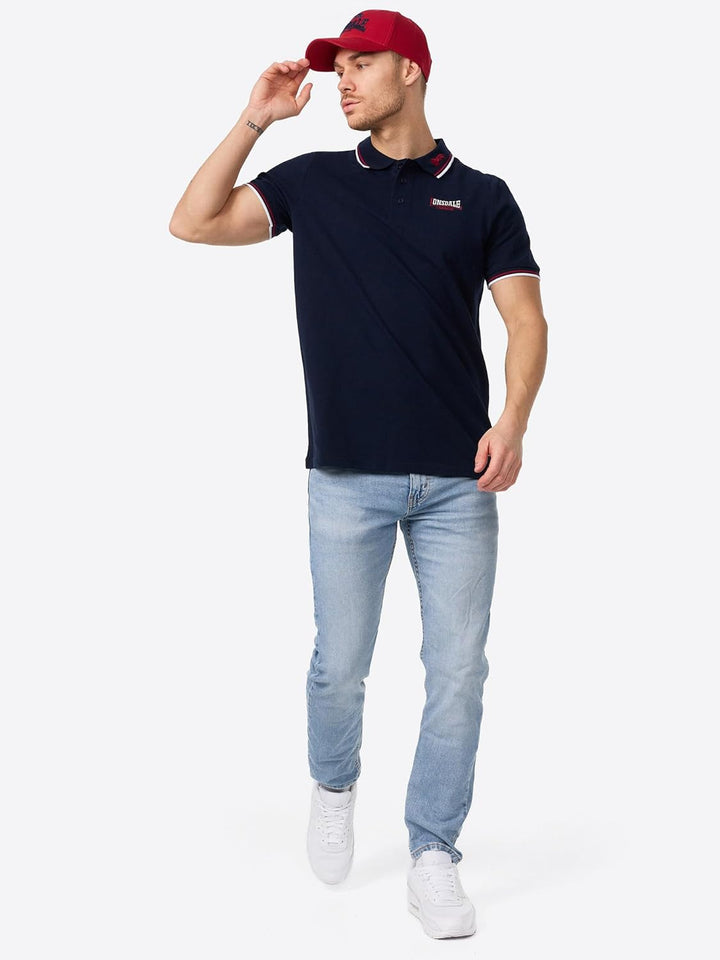 Lonsdale Herren Lion T-Shirt Blau (Bleu/Rouge/Blanc) S, Blau (Bleu/Rouge/Blanc) S