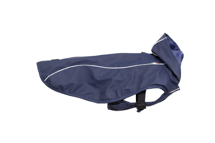 CHIARA Scotty Regenjacke mit Geschirr CHJ-Y1811BL-S-CHIARA-Regenmantel, Regencape (Grösse: S, Materi