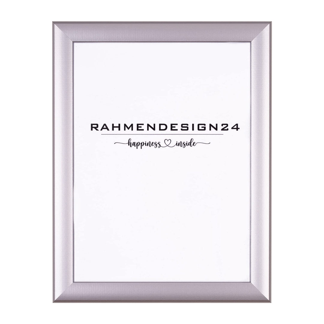 Rahmendesign24 Bilderrahmen Fiona 50x70 (POSTERFORMAT) Alu geschliffen Fotorahmen, Wechselrahmen, Po