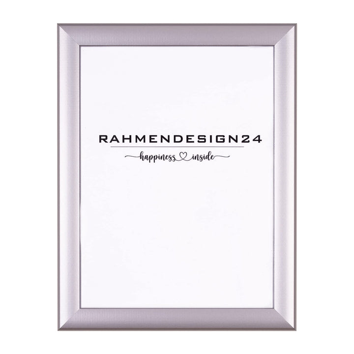 Rahmendesign24 Bilderrahmen Fiona 50x70 (POSTERFORMAT) Alu geschliffen Fotorahmen, Wechselrahmen, Po