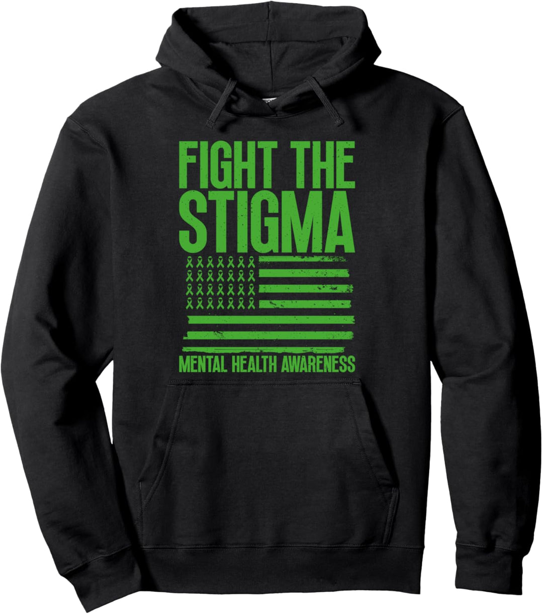 Grüner Schleife Bekämpfe Das Stigma der Mentalen Gesundheit Pullover Hoodie