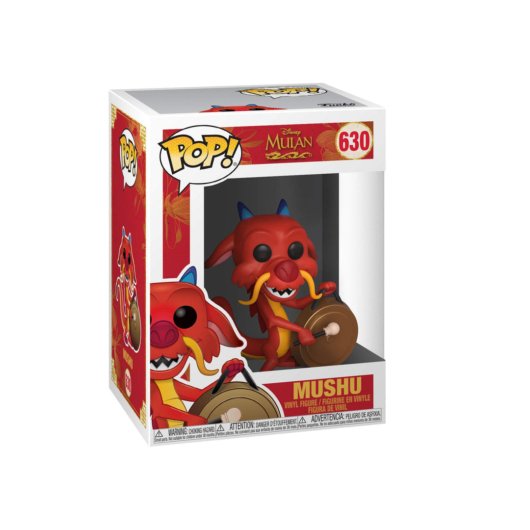 Funko Pop! Disney: Mulan - Mushu mit Gong - Vinyl-Sammelfigur - Geschenkidee - Offizielle Handelswar