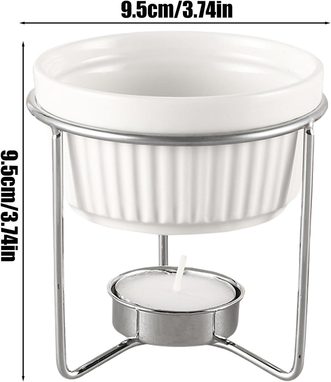Keramik-Fondue-Wärmer – Buttertopf-Set, Küchenzubehör mit tragbarem Design, Kochzubehör mit leicht z