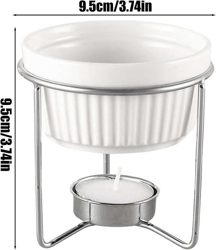 Keramik-Fondue-Wärmer – Buttertopf-Set, Küchenzubehör mit tragbarem Design, Kochzubehör mit leicht z