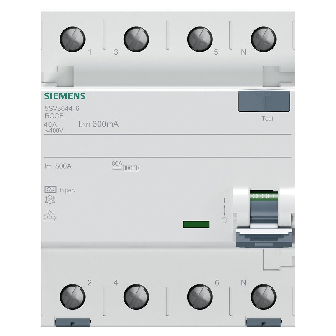 SIEMENS - FI Schutzschalter 4polig Typ A 40A 300mA Single, Single