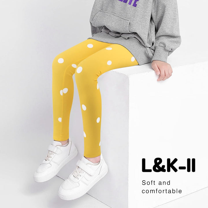 L&K-II 2/3/5er Pack Kinder Leggings Mädchen Tanzhosen Baby Leggings Turnhosen Baumwolle Verschiedene