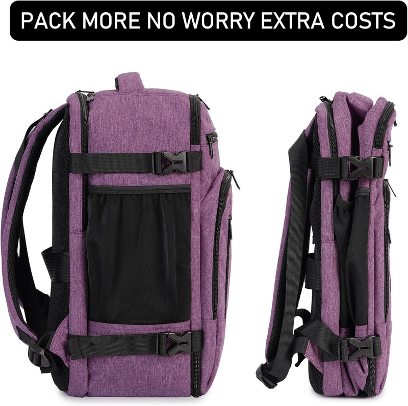 ECOHUB Rucksack 40x20x25 für Ryanair Flugzeug Reiserucksack Handgepäck Gepäck Laptop Daypacks PET-Re