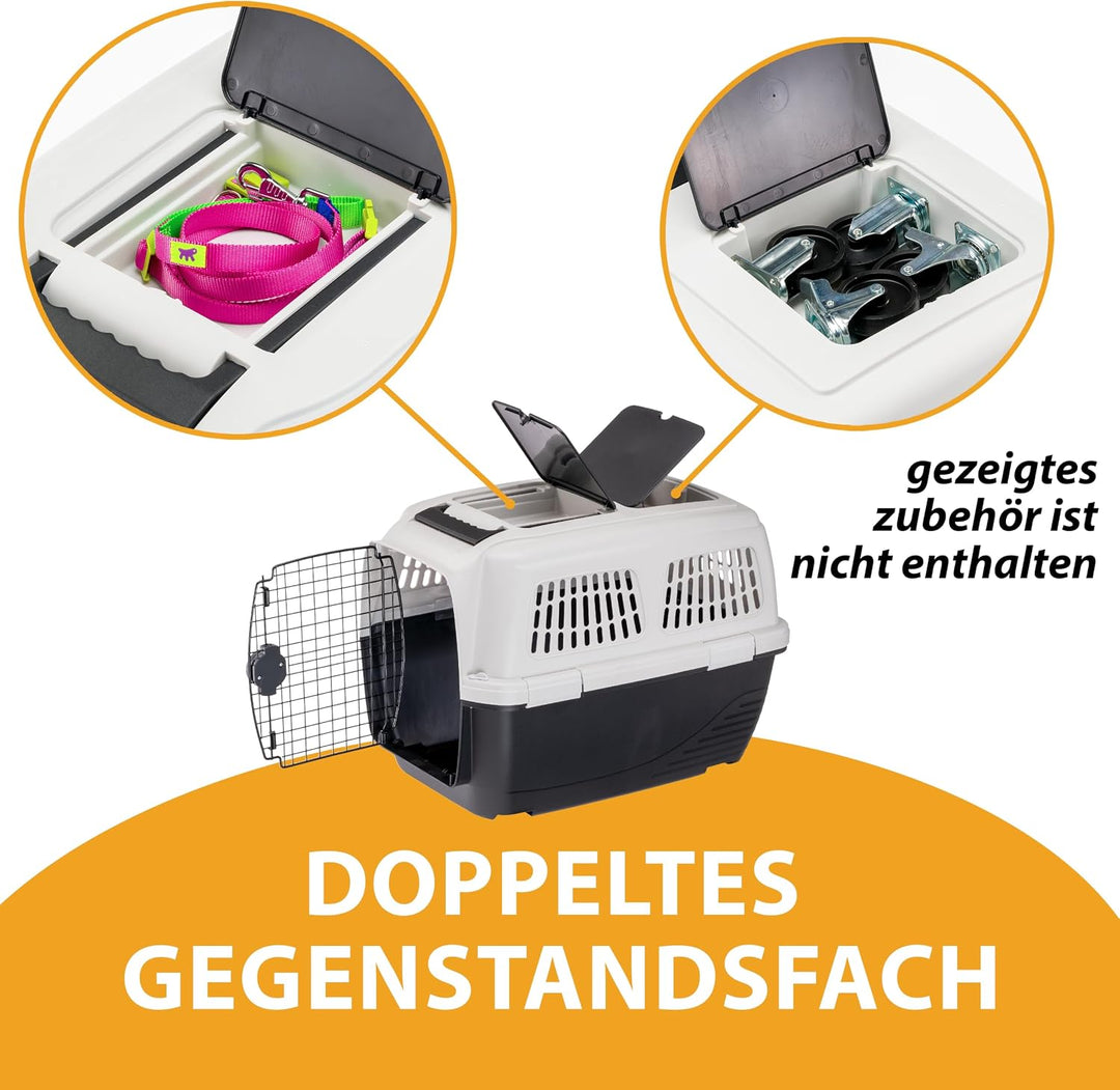 Ferplast Hundetransportbox CLIPPER PLUS, IATA-geeignet, Mittlere Hundetransportbox bis 20 kg, Sicher