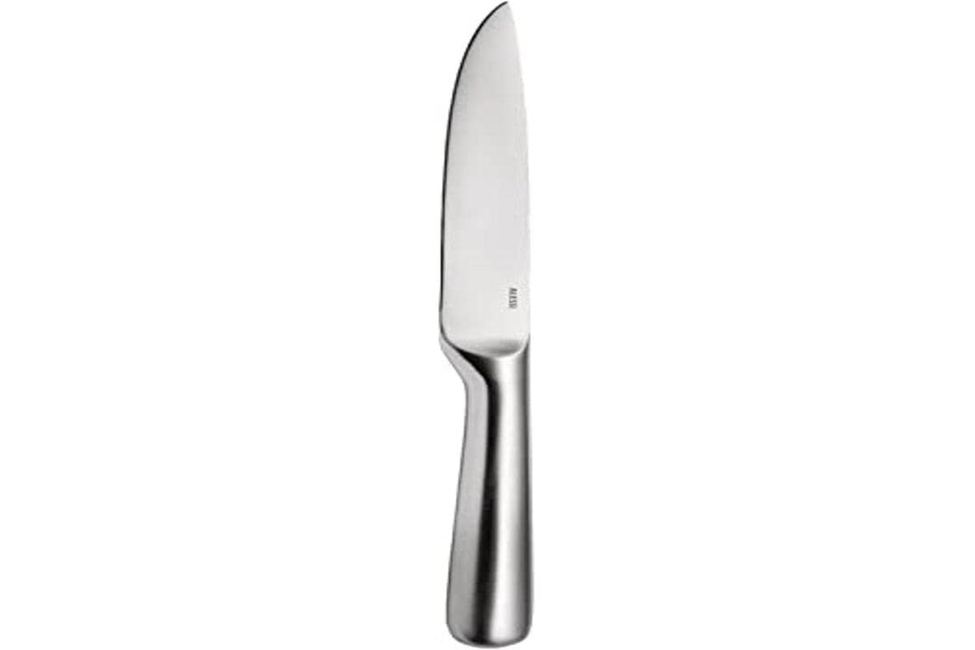 Alessi SG501 Mami Kleines Kochmesser, Schmiedestahl AISI 425 mattiert, Silber / Schwarz
