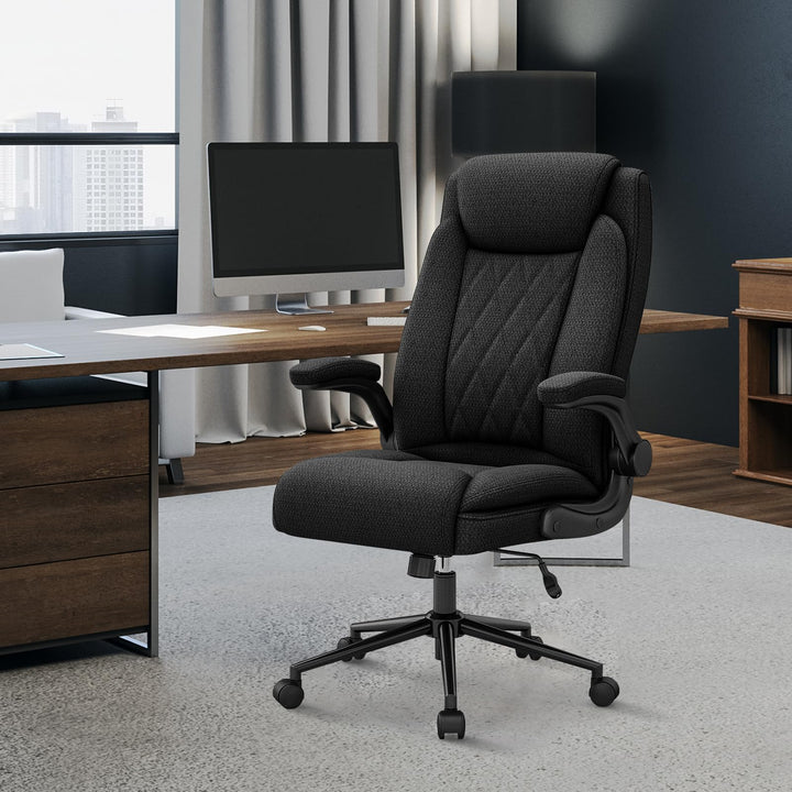 Youhauchair Bürostuhl Ergonomisch, Schreibtischstuhl 200kg, Schwarz | Ergonomisches Design, Hoher Rü