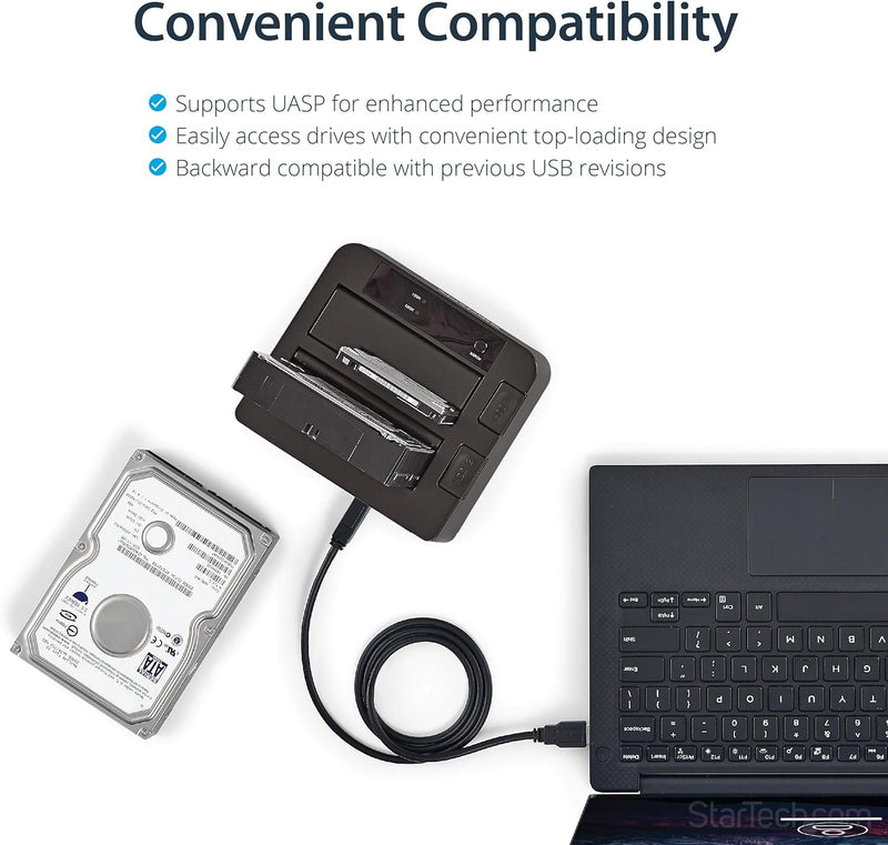 StarTech.com USB 3.1 (10 Gbit/s) Dual-bay Festplatten Dockingstation für 2,5" (6,4cm) / 3,5" (8,9 cm