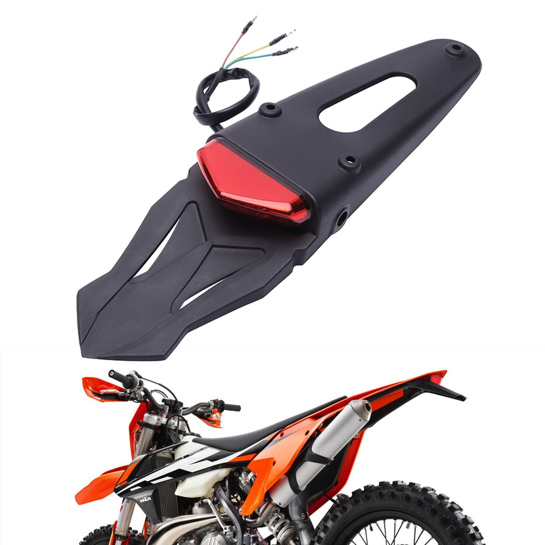 JMTBNO LED Motorrad Rücklicht E-geprüft mit Kennzeichen Halterung Rotem LED Bremslicht Weisse Kennze