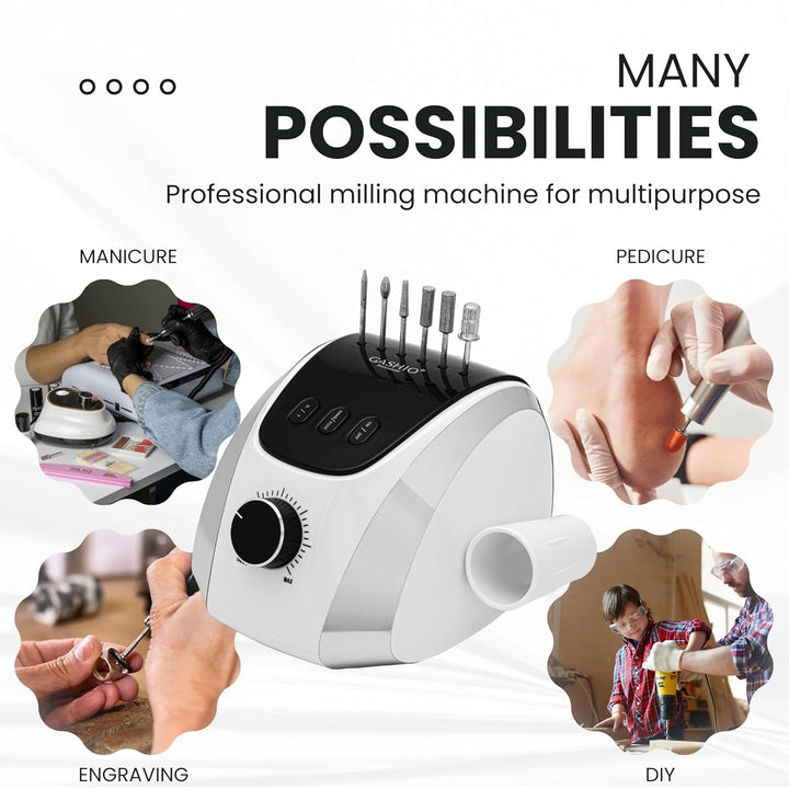 Nagelfräser für Gelnägel | Nail Drill 65W | Elektrische Nagelfeile | Maniküre Pediküre Set Elektrisc