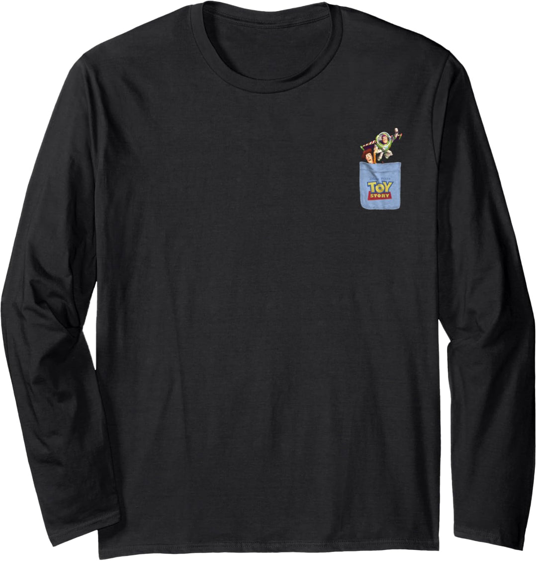 Disney Pixar Toy Story Buzz and Woody Pocket Langarmshirt