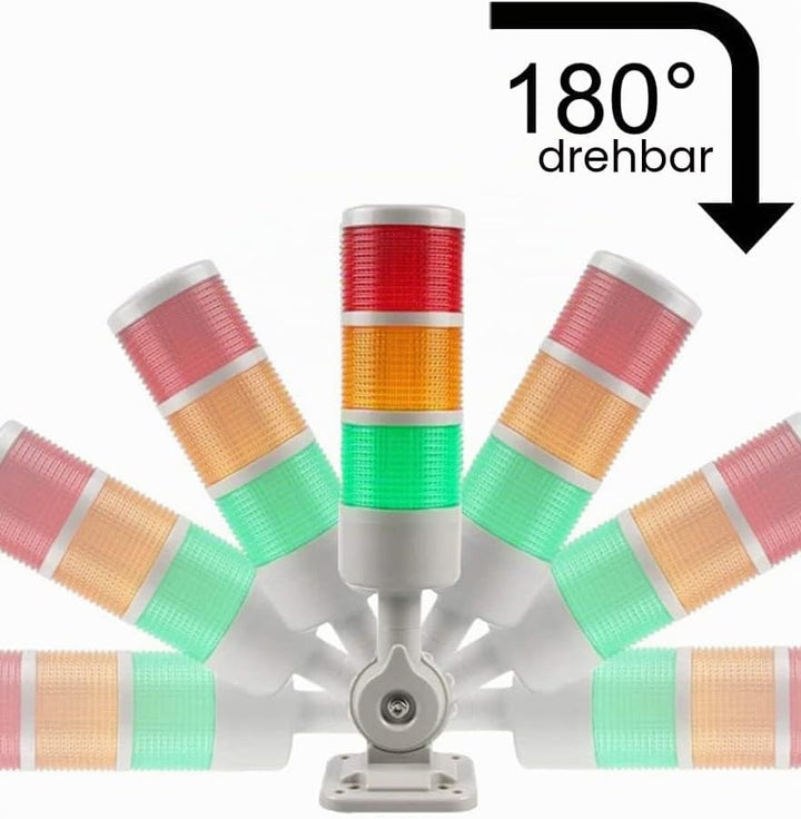 LUBAN Industrielle Warnleuchte, CNC-Maschinenwarnleuchte mit Summer &amp; drehbarem Sockel, 1-stufige Si