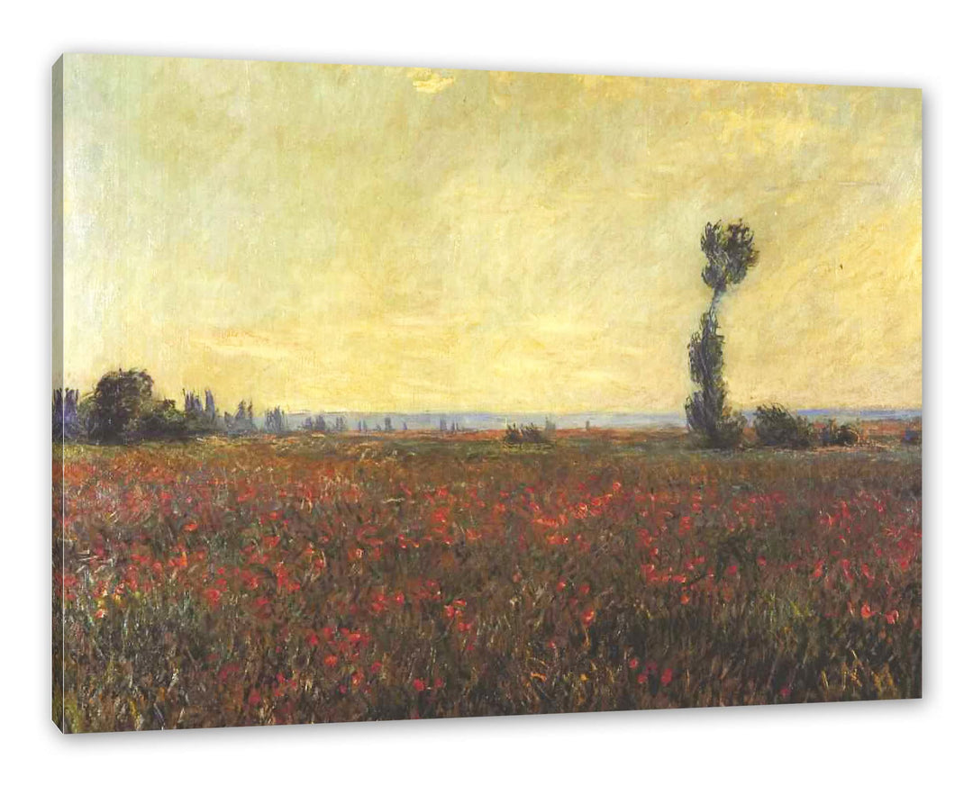 Generisch Claude Monet - Mohnfeld I als Leinwandbild/Grösse: 100x70 cm/Wandbild/Kunstdruck/fertig be