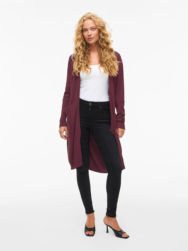 Vila Damen VIRIL Long L/S Knit Cardigan - NOOS 14042770 XS Fig, XS Fig