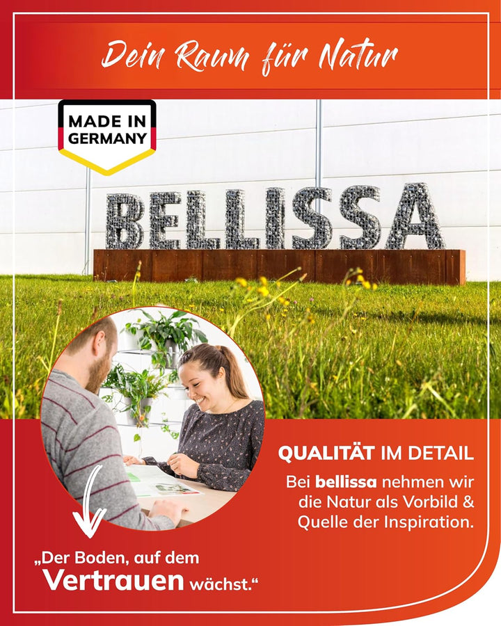 bellissa Gabionen-Lagerfeuerstelle - 95587 - Feuerstelle für Lagerfeuer - Durchmesser 73/51 cm, Höhe