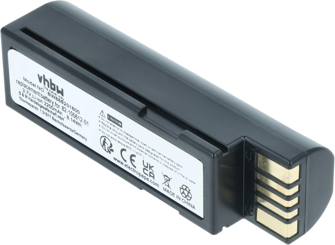 vhbw Akku Ersatz für Zebra 82-166537-01, BTRY-36IAB0E-00 für Barcodescanner POS (2200mAh, 3,7V, Li-I