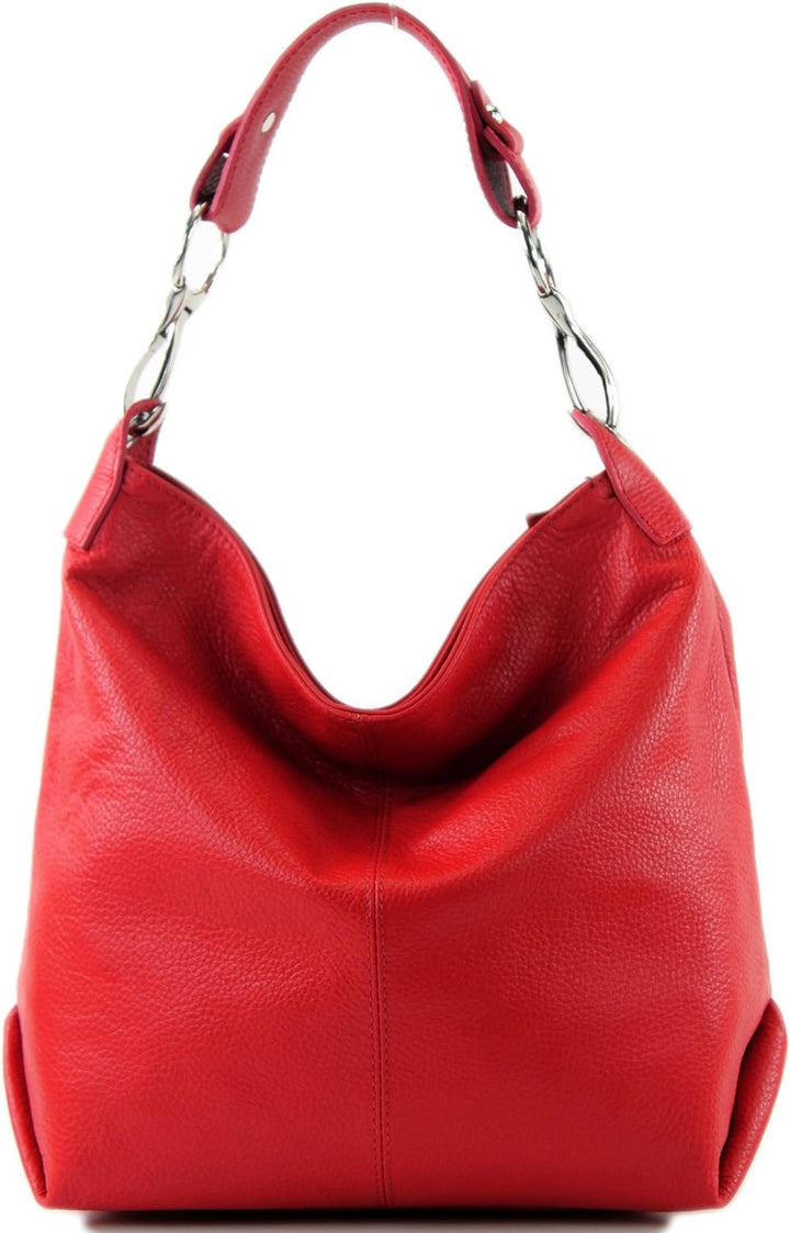 modamoda de - T168 - ital Schultertasche Umhängetasche aus Leder