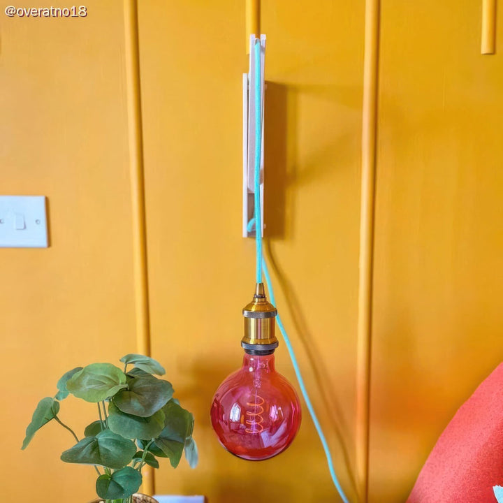 creative cables - Pinocchio, verstellbare Wandhalterung aus Holz für Pendelleuchten - Weiss, Wei