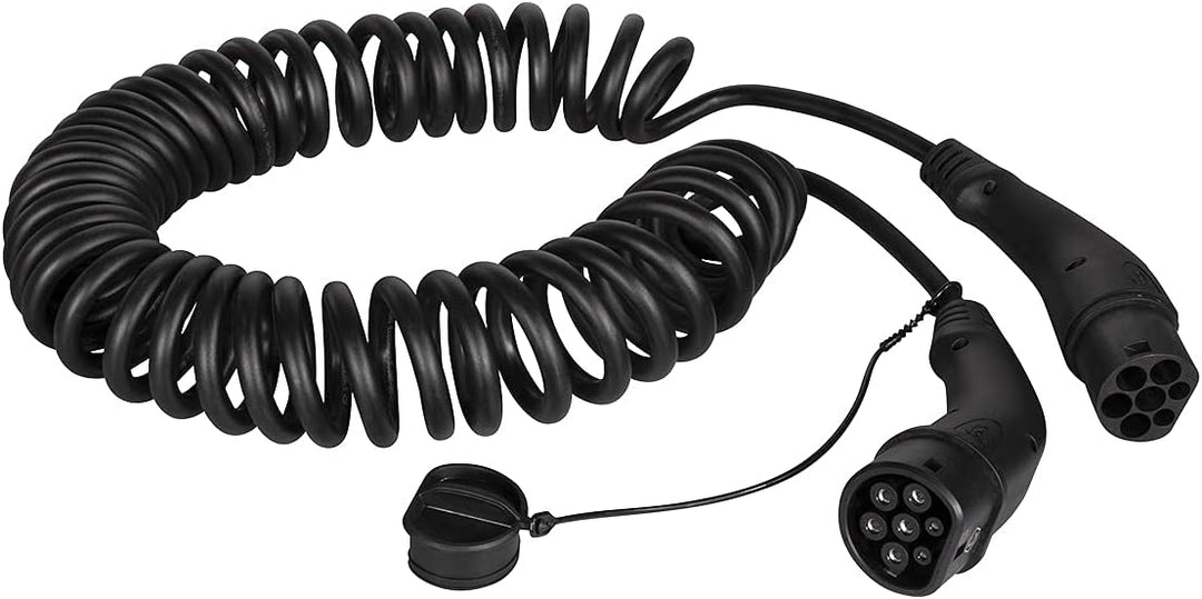 Harting EVC0113 - E-Auto-Ladekabel Typ 2, spiral, 3-phasig, 20 A, 11 kW, 5 m/ZERTIFIZIERTES KABEL 11