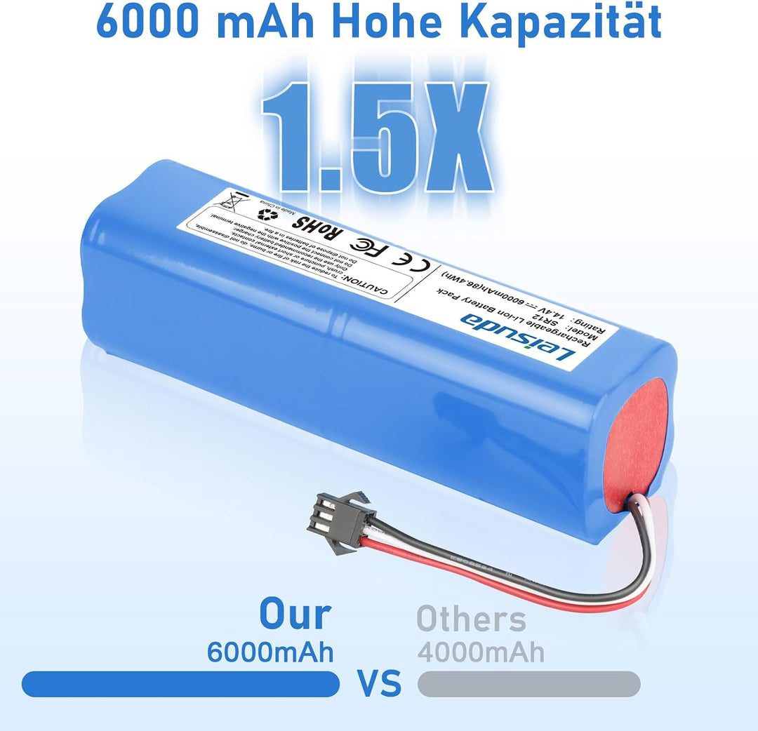 6.0Ah 14.4V Staubsauger Akku Ersatz für Proscenic M8 Pro akku