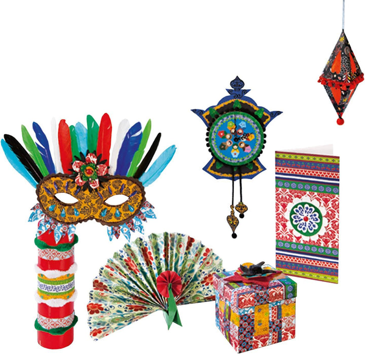 folia 47049 - Motivblock Folklore, 24 x 34 cm, 26 Blatt sortiert, 13 x Motivkarton 270 g/qm und 13 x