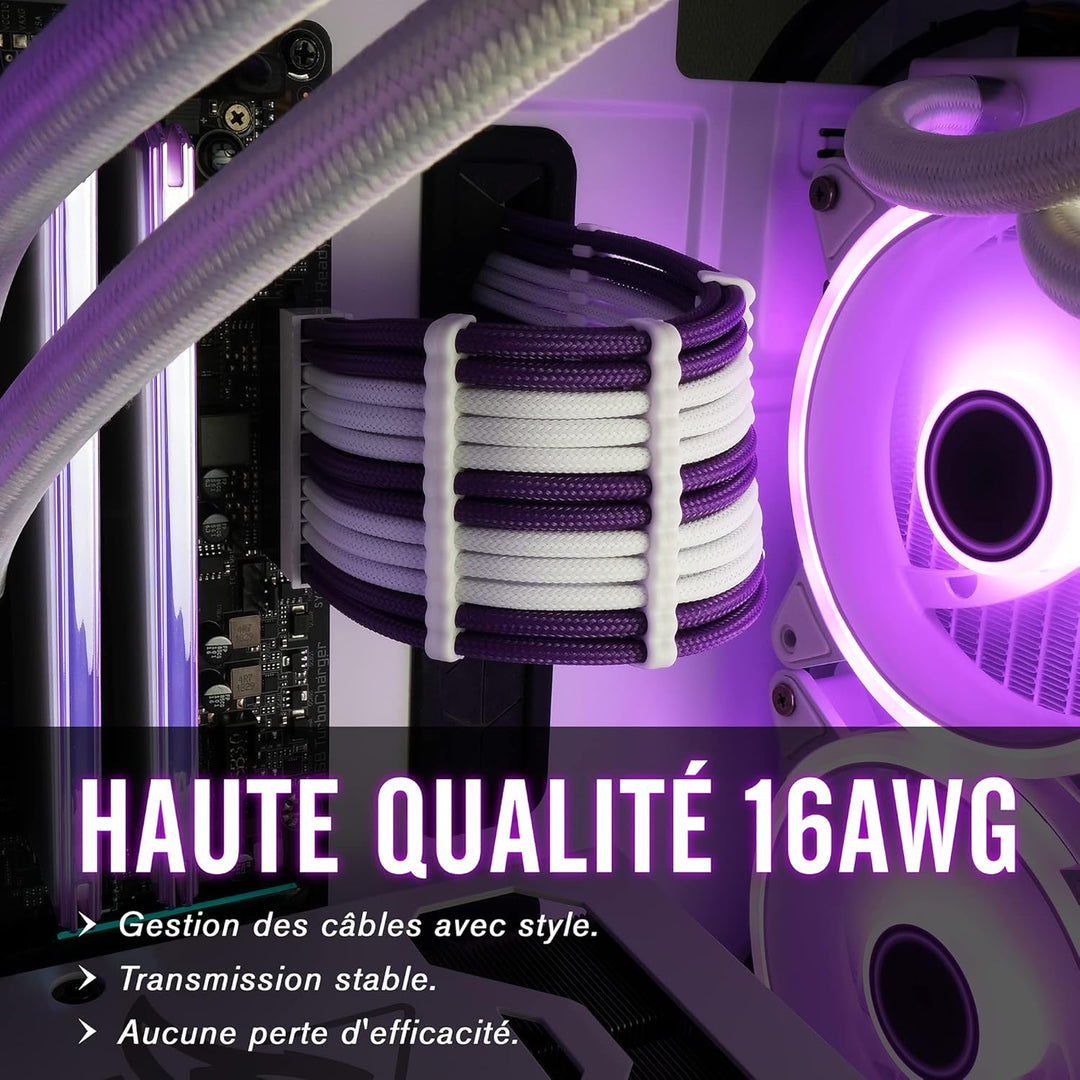 EZDIY-FAB Verlängerungskabel für Stromkabel, Kabelverlängerung, 16 AWG, 24-polig, 8-polig, 6-polig,
