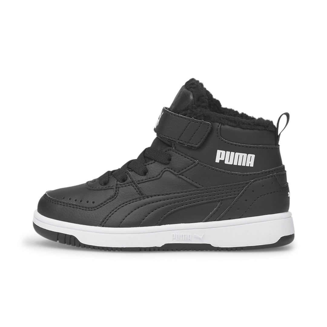 PUMA Mädchen Rebound Joy Fur Ps Sneaker, Puma Black Puma White