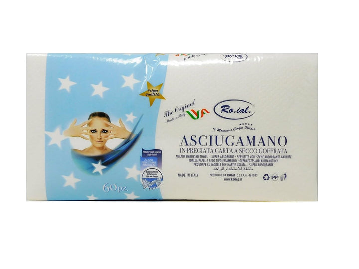 RO.IAL. Handtuch-Papier robust x18 Packungen 60 | Professionelle Karton ganze